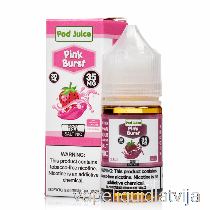 Rozā Burst - Pāksts Sula - 30ml 35mg Vape šķidrums